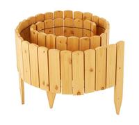 Relaxdays Bordure de Massif, 200 cm, Flexible, Hauteur Visible : 30 cm, à enfoncer, Bois, Bordure de pelouse, Brun Clair