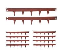 Relaxdays Bordure de pelouse en Acier Corten, Flexible, Lot de 10, Marron, 100 x 0,2 cm