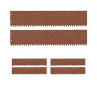 Relaxdays Bordure de Pelouse en Acier Flexible, Aspect Rustique, Lot de 6, Marron 15x101.5x0.1 cm