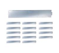 Relaxdays Bordure de pelouse, Lot de 15, 18 x 100 cm, Acier galvanisé, Souple pour massifs et Gazon, Argent