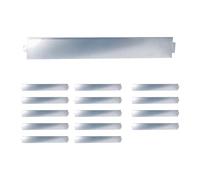 Relaxdays Bordure de pelouse, Lot de 15, HxL 15x100 cm, Argent | acier galvanisé, bordure flexible pour parterres