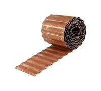 Relaxdays Bordure pelouse, 5 m x 15 cm, Acier Effet Rouille, Rouleau, Bordure Flexible pour massifs & pelouses, Marron