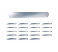 Relaxdays Bordure pelouse galvanisée Flexible, lot 20, 15x100 cm, Argent