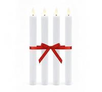 Relaxdays Lot de 4 bougies LED en cire