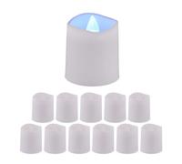 Relaxdays Bougies LED blanches en lot de 12