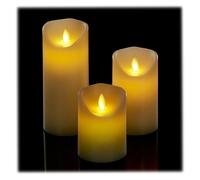 Relaxdays Bougies LED en lot de 3