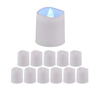 Relaxdays Bougies LED blanches en lot de 12