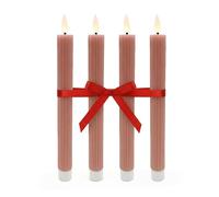 Relaxdays Lot de 4 bougies LED en cire