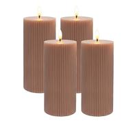 Relaxdays Lot 4 bougies LED 18 cm