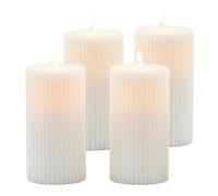 Relaxdays Lot 4 bougies LED 18 cm