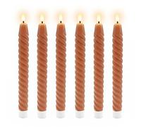 Relaxdays Lot de 6 bougies LED en cire