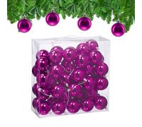 Relaxdays Boule de Noël, Brillante, lot Pratique de 50, en Plastique, pour Le Sapin, diamètre : 6 cm, Violette
