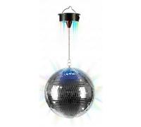 Relaxdays Boule Disco rotative en Mousse et Verre, Effets Lumineux pour fêtes, H x l x P: 40 x 25 x 25 cm