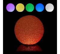 Relaxdays Boule Lumineuse LED, Couleur Changeante, sans câble, diamètre : 20 cm, décoration pour l’intérieur, Blanche