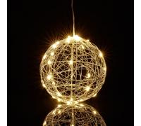 Relaxdays Boule lumineuse LED de 15 cm de diamètre