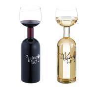 Relaxdays Bouteille avec verre intégré