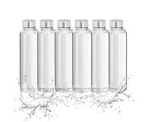 Relaxdays Bouteille d’eau en verre 500ml lot de 6