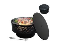 Relaxdays Brasero avec couvercle & grille