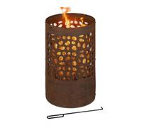 Relaxdays Brasero de jardin avec pare-étincelles