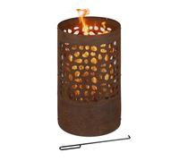 Relaxdays Brasero de jardin avec pare-étincelles