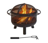 Relaxdays Brasero avec protection et tisonnier