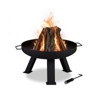 relaxdays 10032691_0 relaxdays Feuerschale schwarz 60,0 cm