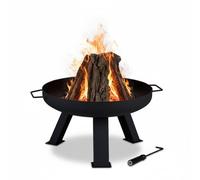 relaxdays 10032691_0 relaxdays Feuerschale schwarz 60,0 cm