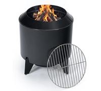 Relaxdays Brasero 2 en 1 à faible fumée & grille