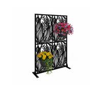Relaxdays Brise-vue jardin métal motif feuilles