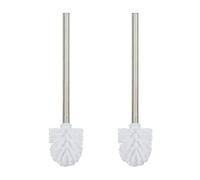 Relaxdays Brosse à WC en lot de 2 blanc