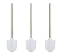 Relaxdays Brosse à WC en lot de 3 blanc