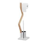 Relaxdays Brosse WC et dérouleur papier blanc