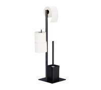 Relaxdays Brosse WC et dérouleur papier en noir