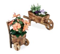 Relaxdays Brouette pour plantes jeu de 2