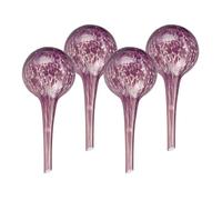 Relaxdays Bulle d’arrosage pour Vos Plantes, en lot Pratique de 4, en Verre, H x D : 15 x 6 cm, Violette