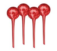 Relaxdays Bulle d’arrosage pour Vos Plantes, en lot Pratique de 4, en Verre, H x D : 30 x 9 cm, Rouge