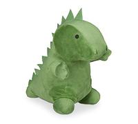 Relaxdays Butoir de Porte Dinosaure, Tissu, rempli de Sable, Sol, intérieur, Lourd, Sac déco, Animal, 24x16x24 cm, Vert