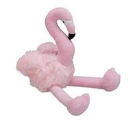 Relaxdays Butoir de Porte Flamant Rose, Tissu, 23 cm de Haut, Lourd, pour Le Sol, intérieur, cale décorative, Doux, Rose