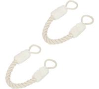 Relaxdays - Butoir De Porte, Lot De 2, Arrêt, Sécurité, 60cm, Anti-Pincement Pour Enfants & Animaux, Beige/Blanc