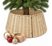 Relaxdays Cache-pied en tressage de saule