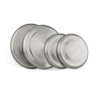Relaxdays Cache plaque électrique inox 4 pièces