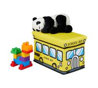 Relaxdays Caisse à jouets pliante avec couvercle