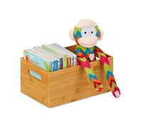 Relaxdays Caisse de rangement bambou