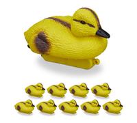 Relaxdays Canard jaune en plastique lot de 10