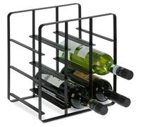 Relaxdays - Casier à Bouteilles En Métal, 9 Bouteilles, Support Vin, Hlp 30,5 X 27,5 X 20 Cm, Pour Cuisine Et Salon, Noir