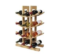 Relaxdays casier à vin en Bambou, 12 Bouteilles, 41x30x14,5 cm, Naturel