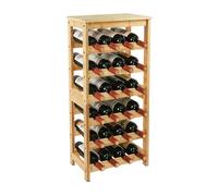 Relaxdays Casier à vin en Bambou, 24 Bouteilles, Naturel, H 82 x L 36 x P 24 cm