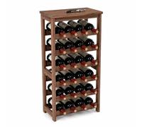 Relaxdays Casier à vin en noyer pour 24 bouteilles