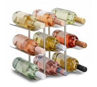 Relaxdays Casier à vin 9 bouteilles en inox
