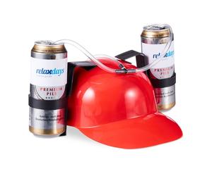 Relaxdays Casque à boisson rouge en lot de 10